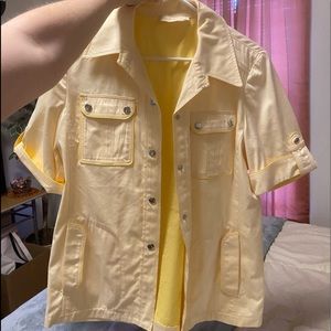 Authentic Tory Burch Yellow Shirt Size 10.